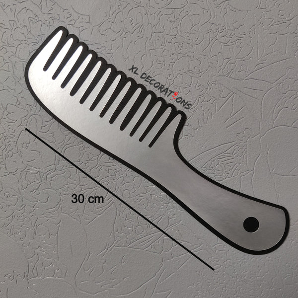 Flat Silver Card Hairbrush Wall Decoration