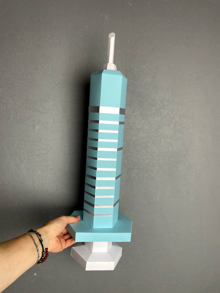 Large Paper Syringe Beauty Salon Clinic Decorations