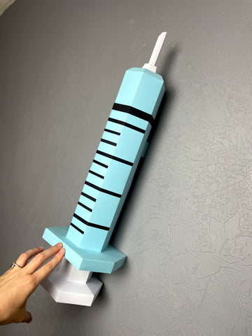 Large Paper Syringe Beauty Salon Clinic Decorations