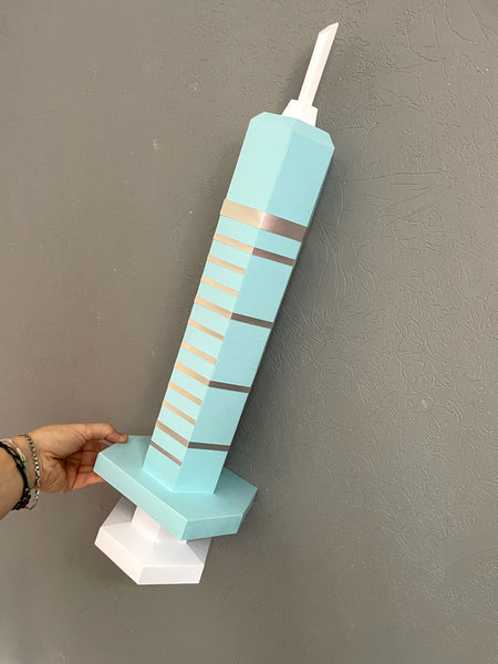 Large Paper Syringe Beauty Salon Clinic Decorations