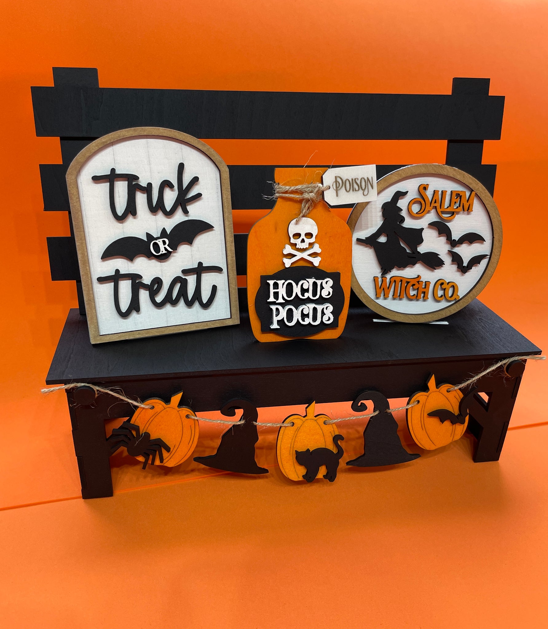 Halloween 🎃 Bench Decoration