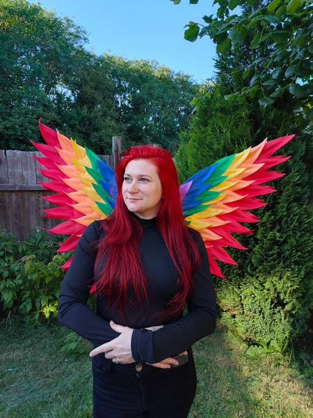 Rainbow Handmade Angel wings