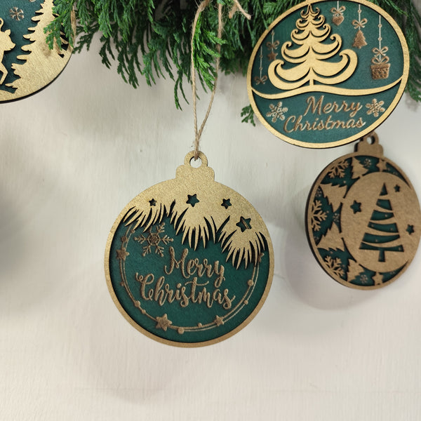 Christmas Tree Wood Ornaments 🎄