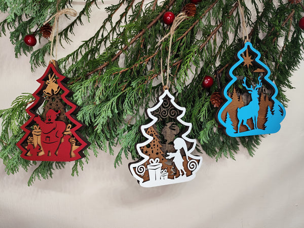 Christmas Wood Ornaments 🎄