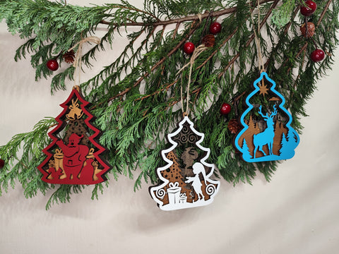 Christmas Wood Ornaments 🎄