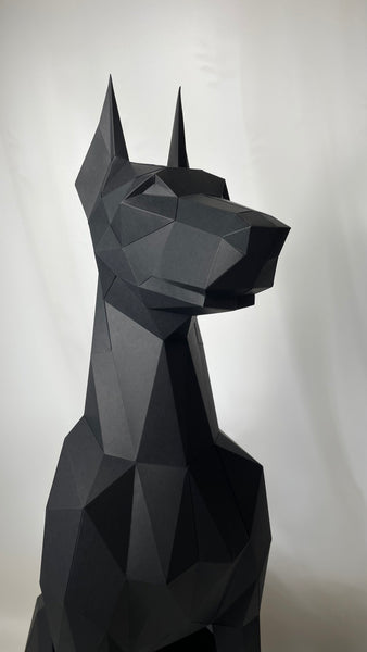 Handmade Paper Large Doberman Decoration 90cm Height Indoor only