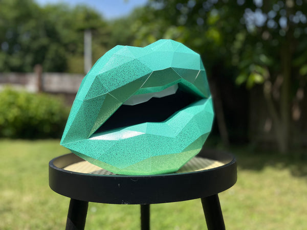 Mint card paper Lips 37cm Wall Decoration Beauty salon