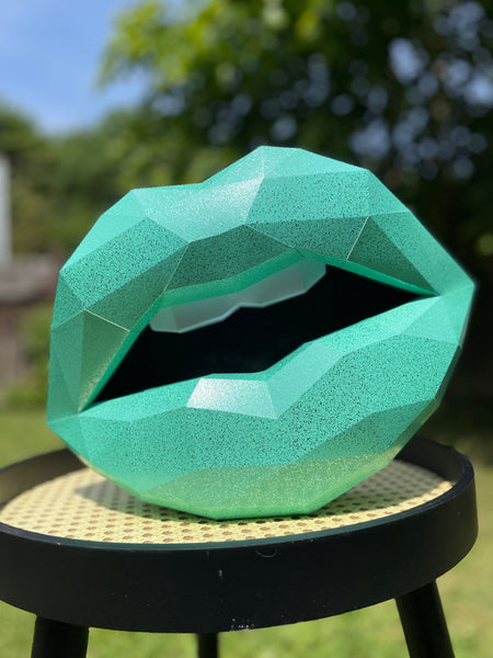 Mint card paper Lips 37cm Wall Decoration Beauty salon