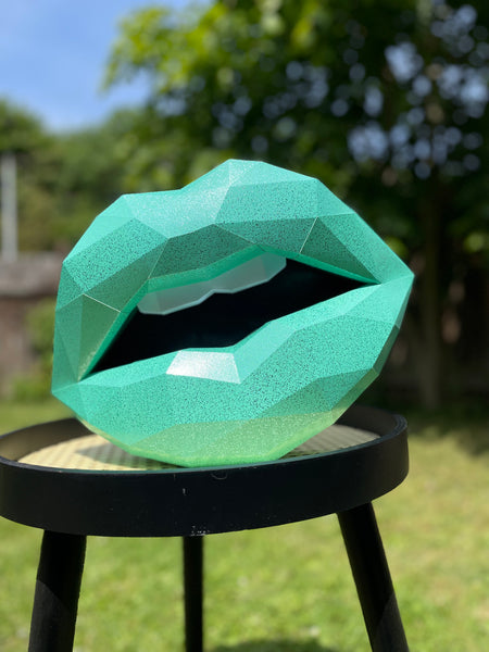 Mint card paper Lips 37cm Wall Decoration Beauty salon