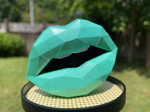 Mint card paper Lips 37cm Wall Decoration Beauty salon