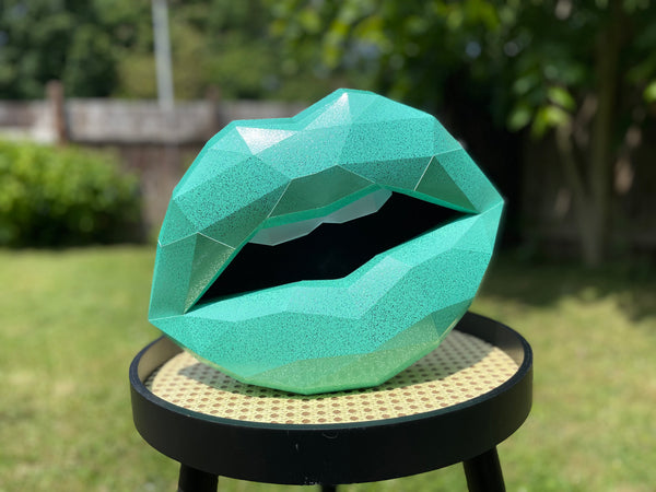 Mint card paper Lips 37cm Wall Decoration Beauty salon