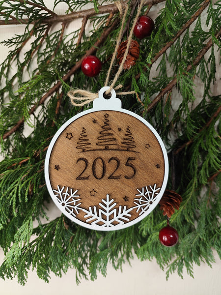 Christmas Tree Wood Ornaments White🎄