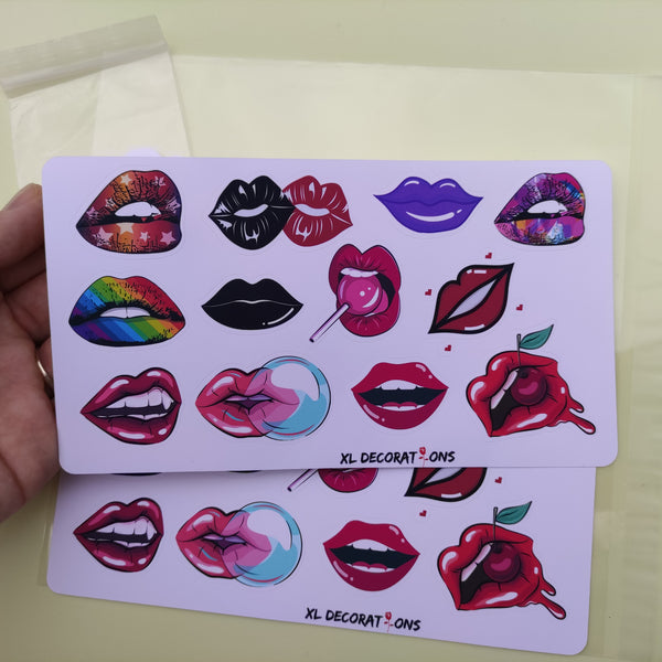 Lip Mix Sticker Set For Laptop Planner Diary