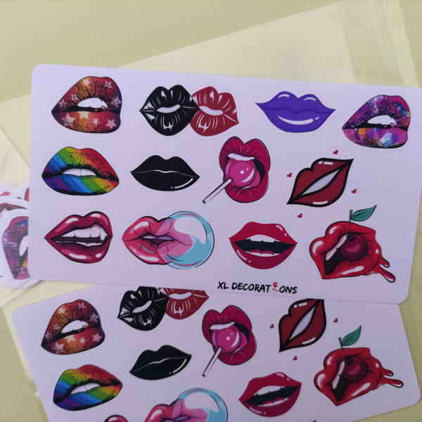 Lip Mix Sticker Set For Laptop Planner Diary