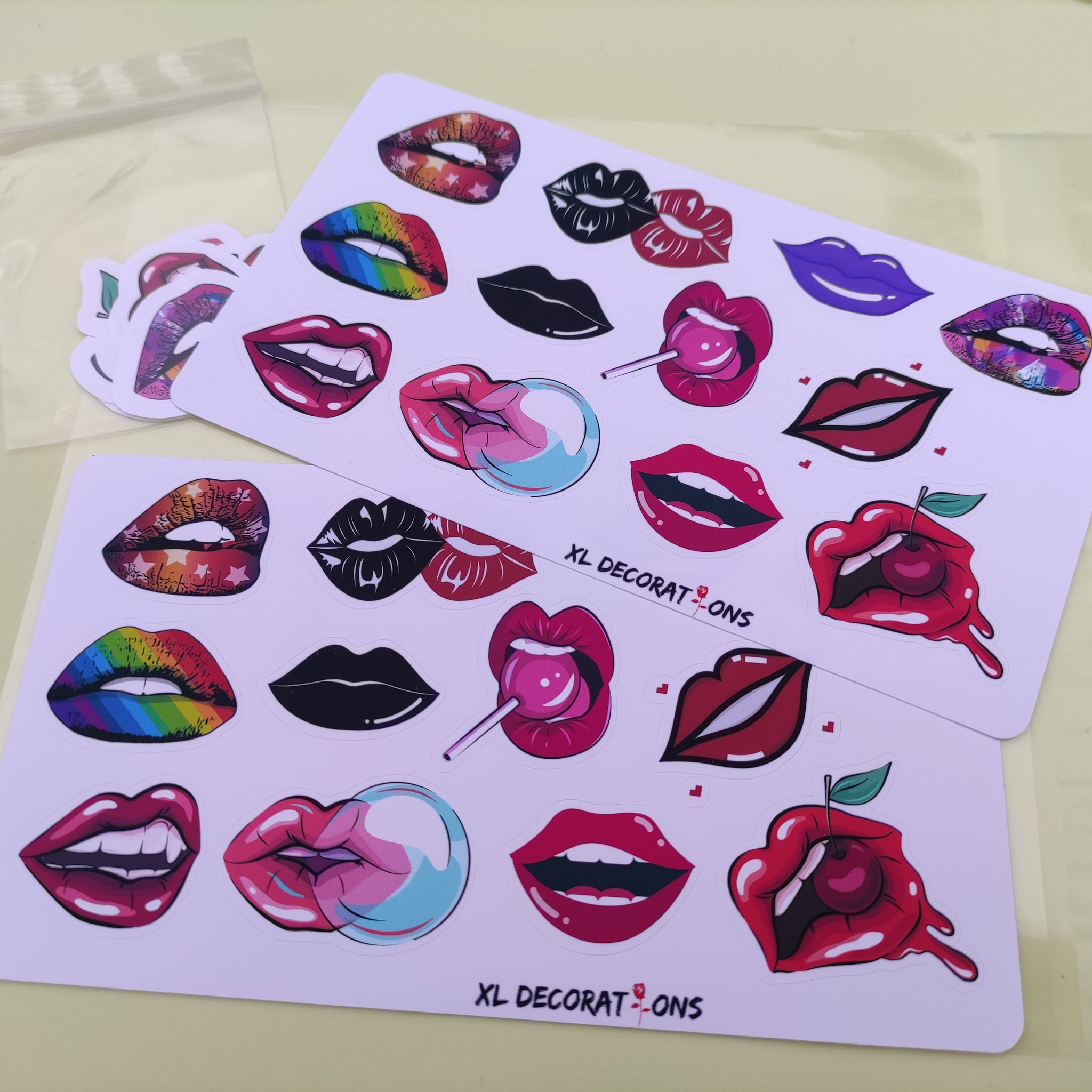 Lip Mix Sticker Set For Laptop Planner Diary