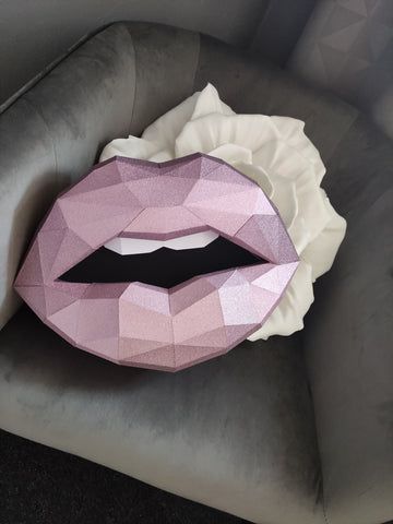 Pink Glitter Lips 37cm Wall Decoration Beauty salon