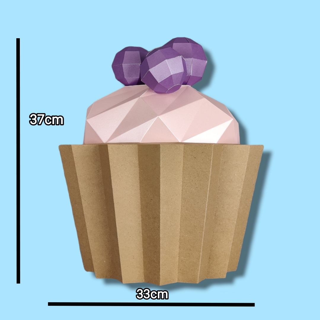 Pink Half Muffin Flat Back Wall Decoration 37cm x 33 cm