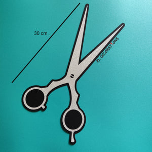 Flat Silver Glitter Card Scissors Wall decoration