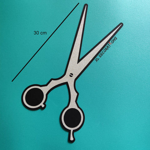 Flat Silver Glitter Card Scissors Wall decoration