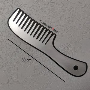 Flat Silver Card Hairbrush Wall Decoration