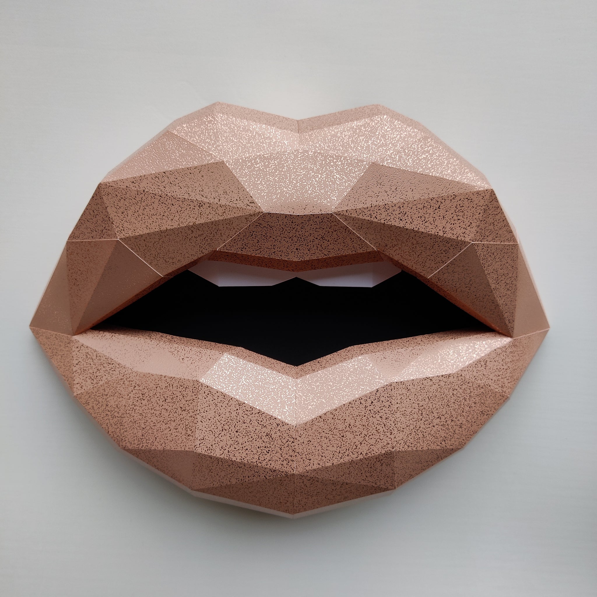 Rose Gold Textured Card Lips 37cm wide Wall Decoration Beauty salon