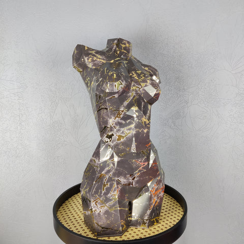 Women Body Card Paper Sculpture 50cm Gold/black Marble