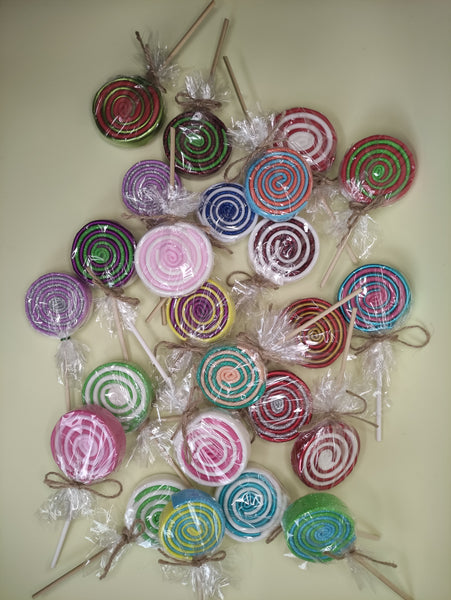 Box Of 20 MIXED Fake Foam Lollipop Decorations Props