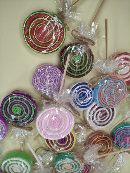 Box Of 20 MIXED Fake Foam Lollipop Decorations Props