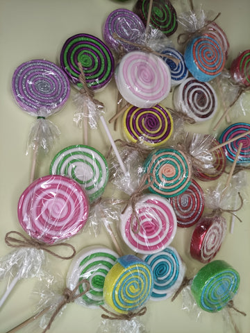 Box Of 20 MIXED Fake Foam Lollipop Decorations Props