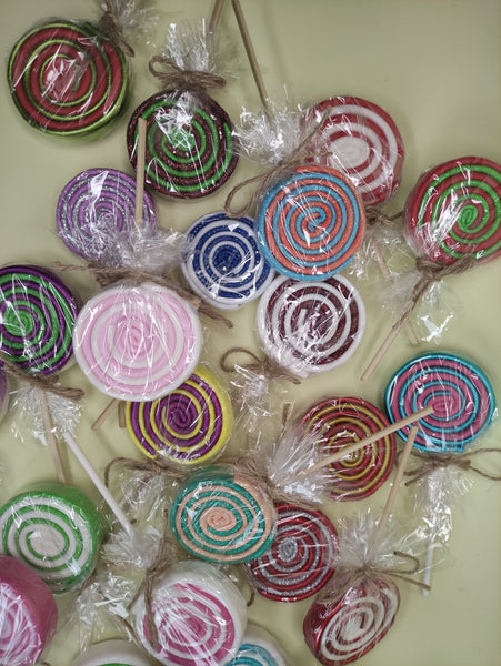 Box Of 20 MIXED Fake Foam Lollipop Decorations Props