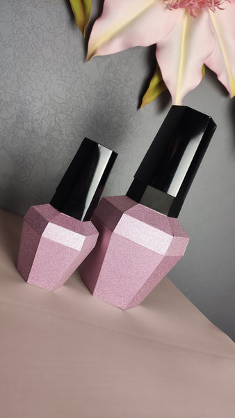 Set of 2 Pink Glitter Nail polish 30cm/20cm Decoration Beauty salon