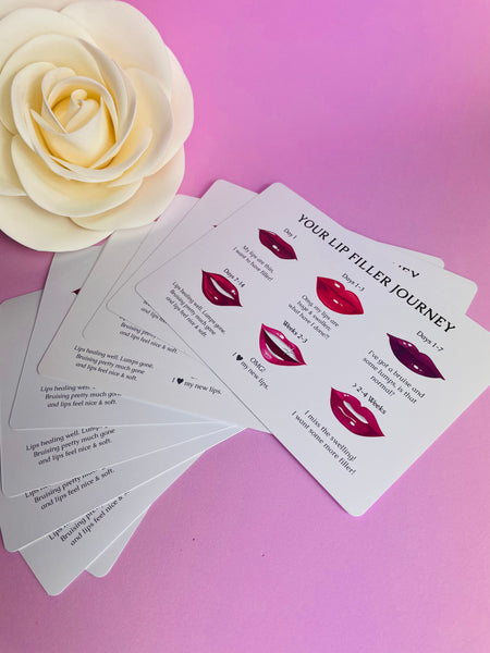 Lip Filler Journey Card For Customers Pack of 10