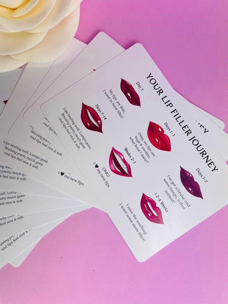 Lip Filler Journey Card For Customers Pack of 10