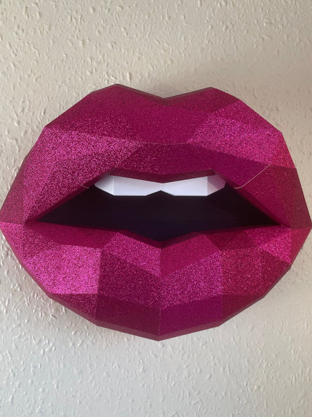 Hot Pink Lips 37cm Wall Decoration Beauty salon