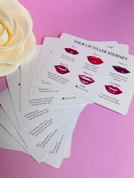 Lip Filler Journey Card For Customers Pack of 10